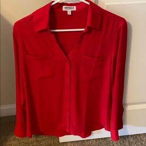 Express Button Down Blouse